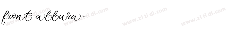 front allura字体转换 front allura字体转换